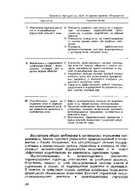 Рассмотрим общие требования к организации управления экоразвитием. Анализ практики управления природоохранной деятельностью в России показывает, что существующая система государственных и ведомственных органов управления и контроля не обеспечивает экологической безопасности населения и не может эффективно воздействовать на виновников зарязнения среды.