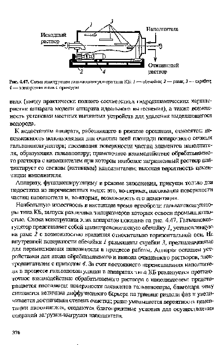 Схема конструкции гальванокоагулятора типа КБ