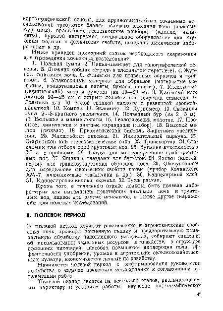 Начинается полевой период с информирования руководства хозяйства о задачах почвенных исследований и согласования организации работ.