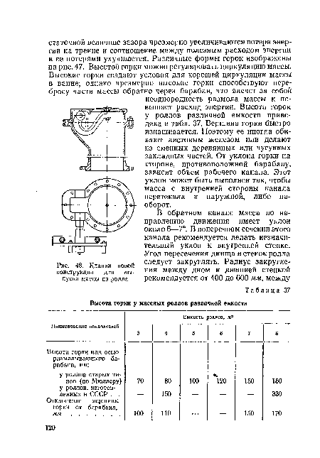 Клапан новой конструкции для выпуска массы из ролла