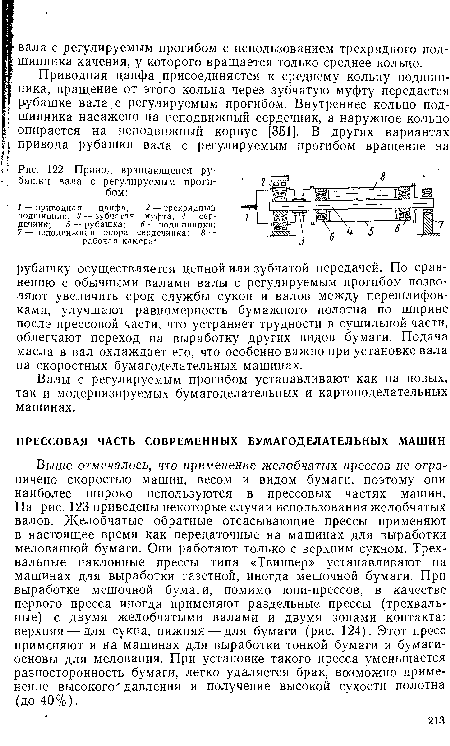 Привод вращающейся рубашки вала с регулируемым прогибом