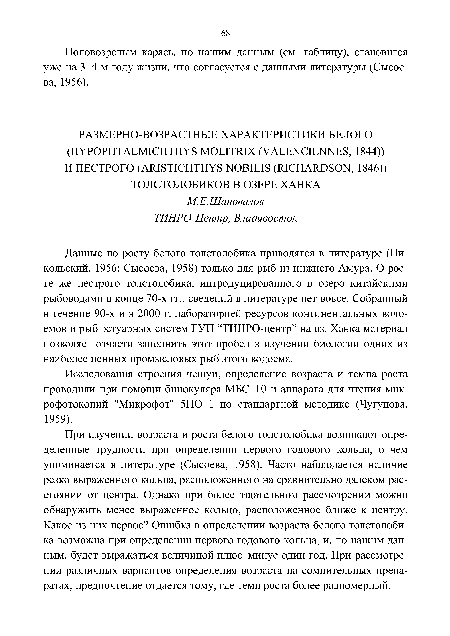 Половозрелым карась, по нашим данным (см. таблицу), становится уже на 3 4-м году жизни, что согласуется с данными литературы (Сысоева, 1956).