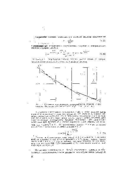 Степенная аппроксимация логарифмической формулы сопро тивления Никурадзе для шероховатых труб (точки расчетные).