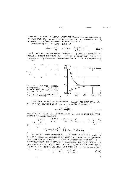 Изменение местного коэффициента гидравлического сопротивления на участке ускоренного течения.