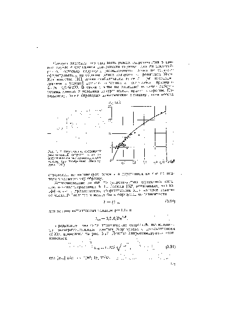 Определение предельной динамической скорости с учетом сопротивления экспериментального канала (по измерениям Мирцху-лава [101]).
