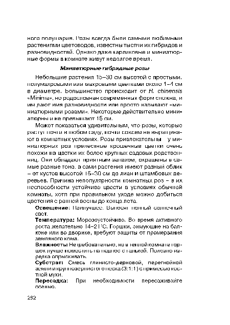 Температура: Морозоустойчиво. Во время активного роста желательно 14-21°С. Горшки, зимующие на балконе или во дворике, требуют защиты от промерзания земляного кома.