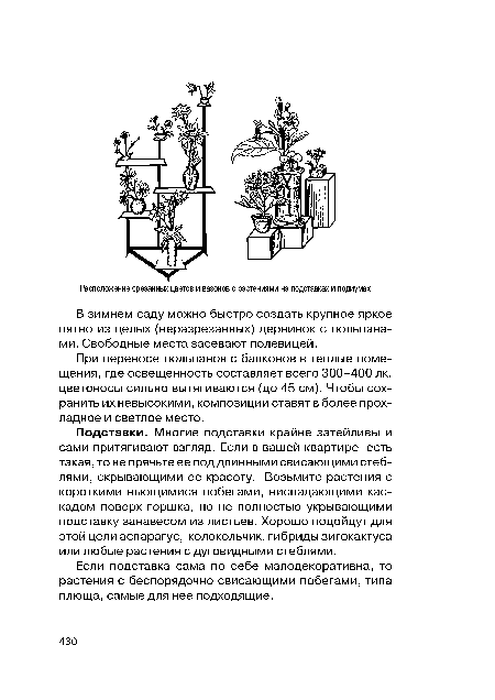 В зимнем саду можно быстро создать крупное яркое пятно из целых (неразрезанных) дернинок с тюльпанами. Свободные места засевают полевицей.