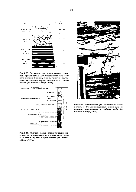 Схематическая иллюстрация терминов, применяемых для обозначения слоистости