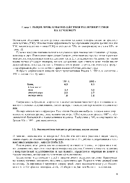 Россия располагает уникальными запасами органического топлива, но стратегия его использования пока мало учитывает природоохранные аспекты. Стоимость топлива не связана с потребительской эффективностью и, как правило, определяется затратами на добычу и транспортировку, не отражая экологических качеств топлива.
