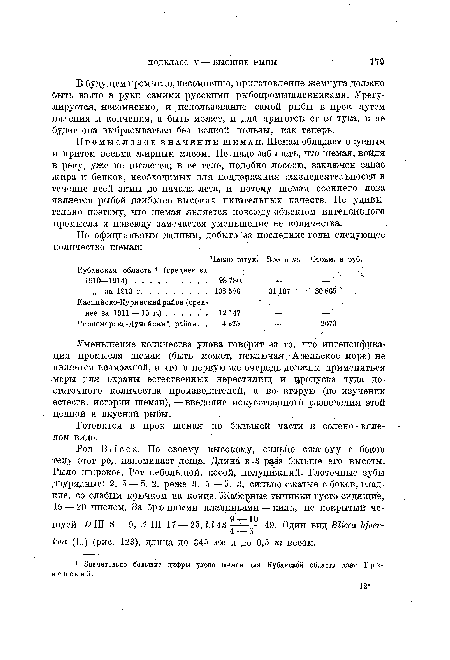 Промысловое значение шемаи. Шемая обладает вкусным и притом весьма жирным мясом. Не надо забывать, что шемая, войдя в реку, уже не питается; в ее теле, подобно лососю, заключен, запас жира и белков, необходимых для поддержания жизнедеятельности в течение всей зимы до начала лета, и потому шемая осеннего лова является рыбой наиболее высоких питательных качеств. Не удивительно поэтому, что шемая является повсюду объектом интенсивного промысла и повсюду замечается уменьшение ее количества.