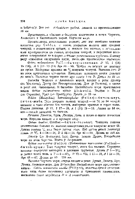 Бассейн Черного моря, откуда входит в реки: Дунай, Днестр, Буг, Днепр, Азовское море, Дон. В бассейне Каспийского моря представлен видом — Gobius marmoratus nasalis (Filippi), отличающимся от основного вида более короткими грудными и брюшными плавниками, несколько более короткими В и А плавниками.