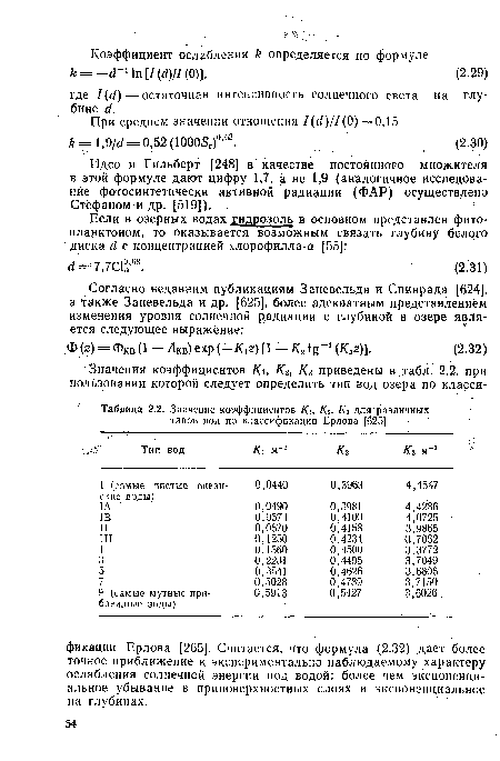 Идсо и Гильберт [248] в качестве постоянного множителя в этой формуле дают цифру 1,7, а не 1,9 (аналогичное исследование фотосинтетически активной радиации (ФАР) осуществлено Стефаном и др. [519]).