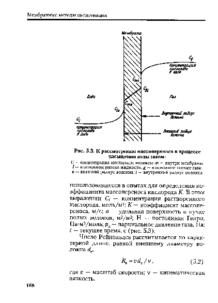К рассмотрению массопереиоса в процессе насыщения воды газом