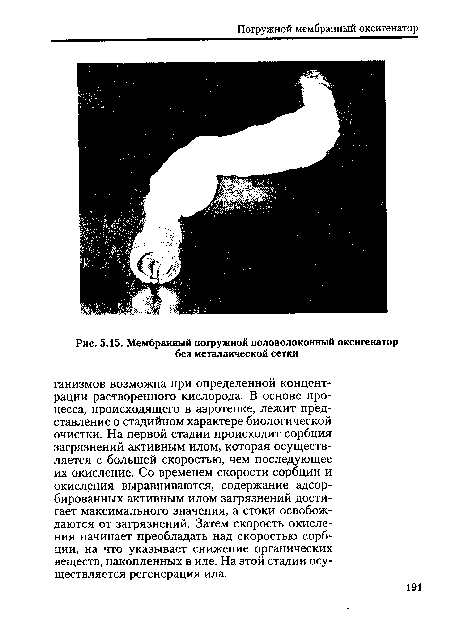 Мембранный погружной половолоконный оксигенатор без металлической сетки
